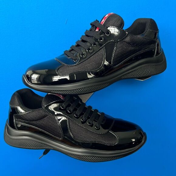 Prada Black America's Cup Sneakers Size 9 only one time used og - Picture 1 of 7